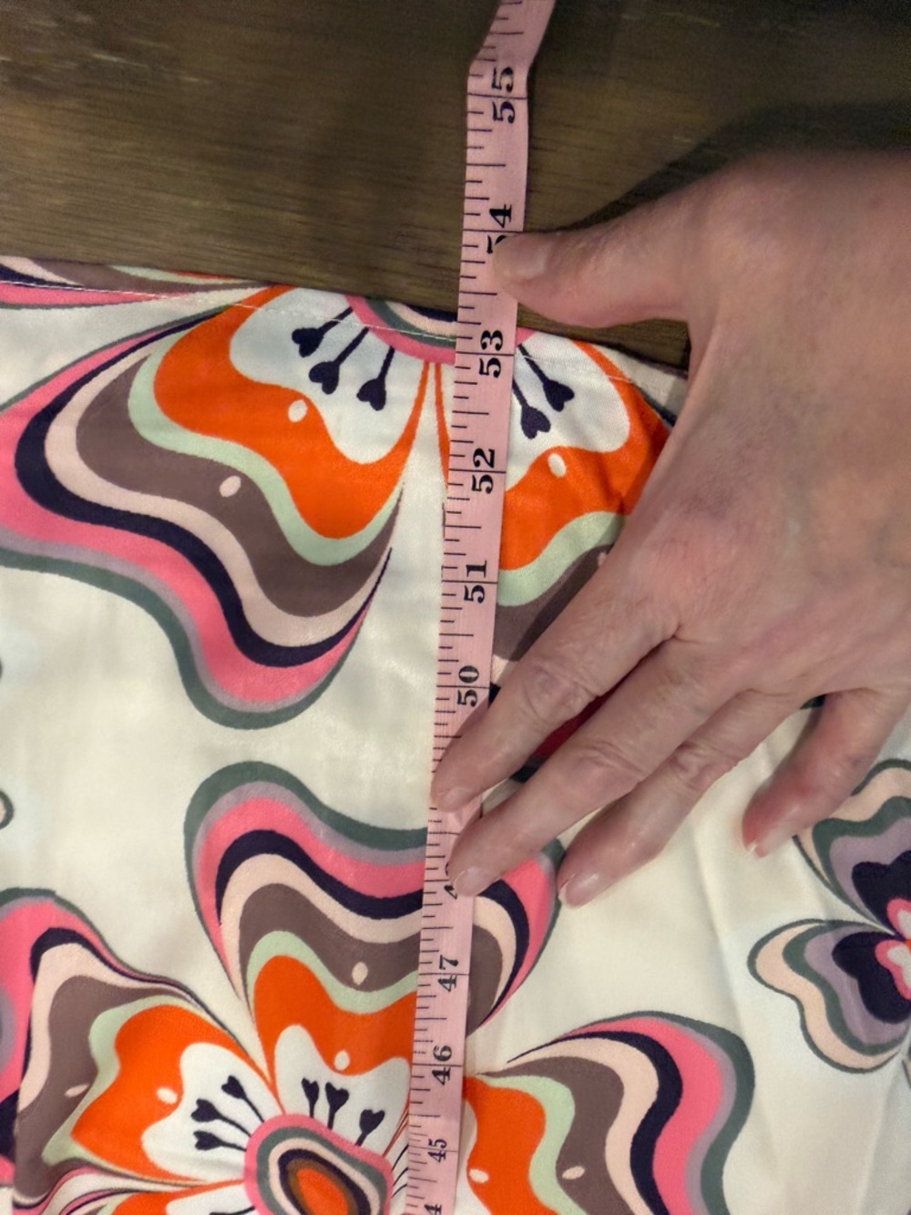 Ciebon Cream Floral Maxi Dress with Orange & Pink Accents - Picture 7 of 14